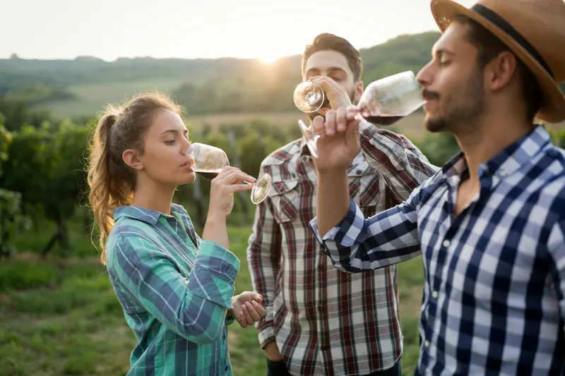 Sharing a glass of wine