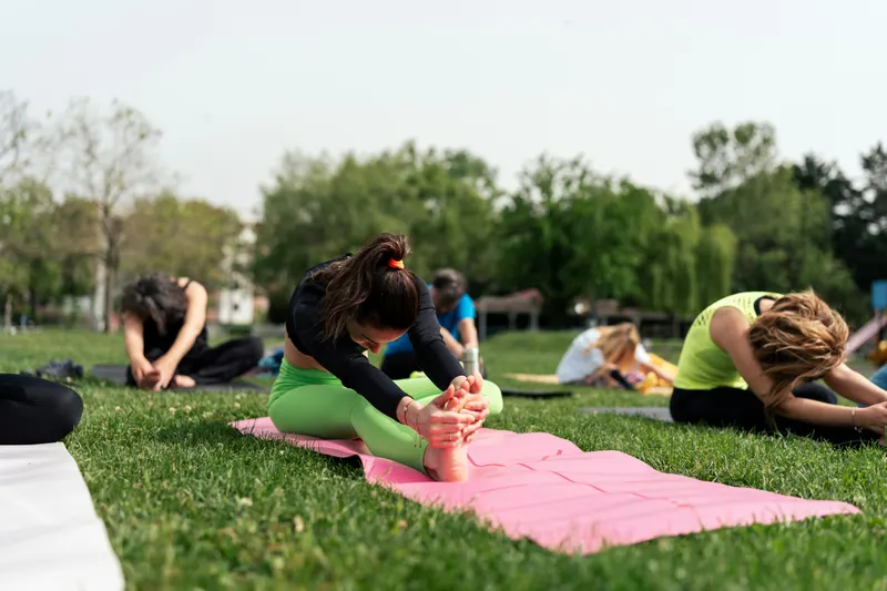 People doing yoga