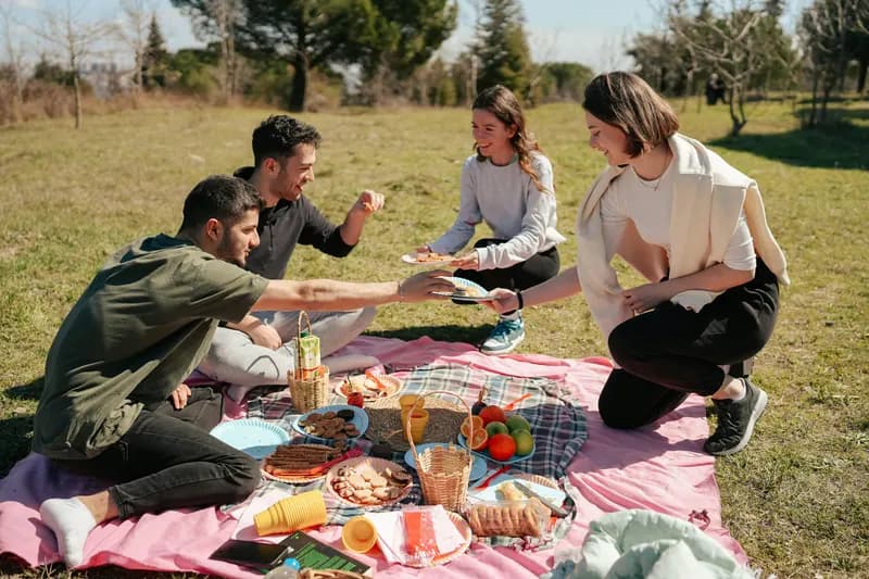 A picnic outdoors