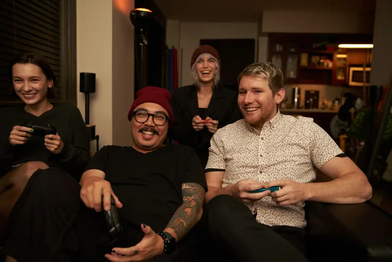 Playing video games
