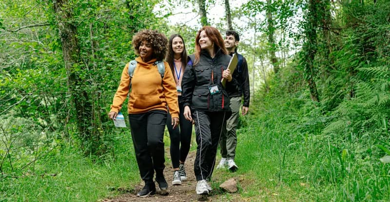 Walking outdoors